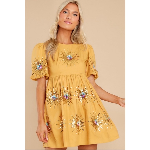 NWOT QUEEN OF SPARKLES Sunshine Dress - Picture 7 of 12